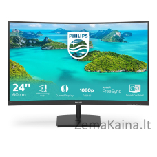 Philips E Line 241E1SCA/00 kompiuterio monitorius 59,9 cm (23.6") 1920 x 1080 pikseliai „Full HD“ LCD Juoda