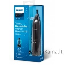 Philips Norelco NOSETRIMMER Series 1000 100 % komfortas, nereikia traukti, nosies, ausų plaukų kirptuvas