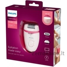 Philips Satinelle Essential Su optine šviesa, kompaktiškas laidinis epiliatorius