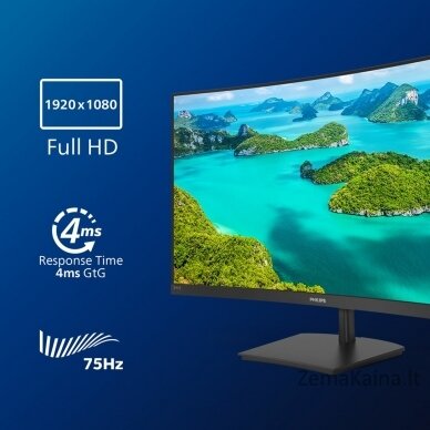 Philips E Line 241E1SCA/00 kompiuterio monitorius 59,9 cm (23.6") 1920 x 1080 pikseliai „Full HD“ LCD Juoda 2