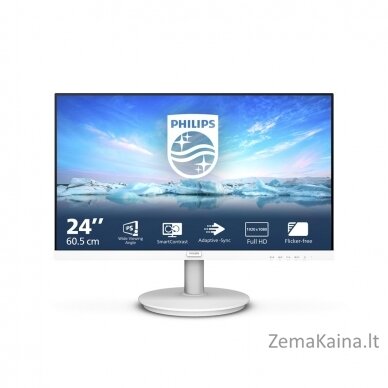 Philips V Line 241V8AW/00 LED display 60,5 cm (23.8") 1920 x 1080 pikseliai „Full HD“ LCD Balta 4