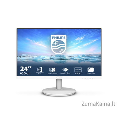 Philips V Line 241V8AW/00 LED display 60,5 cm (23.8") 1920 x 1080 pikseliai „Full HD“ LCD Balta 2