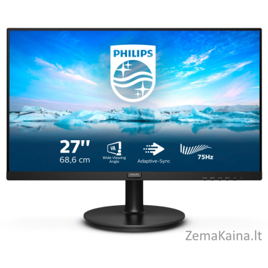 Philips V Line 272V8LA/00 kompiuterio monitorius 68,6 cm (27") 1920 x 1080 pikseliai „Full HD“ LED Juoda