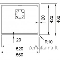 Plautuvė Franke KNG 110-52 eksc. balta 125.0512.506