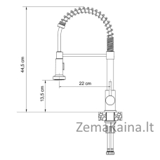 Plautuvės maišytuvas su lanksčia žarna Quadron SALMA, 52137BS