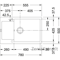 Plautuvė Franke MRG 611-78XL balta 114.0479.022