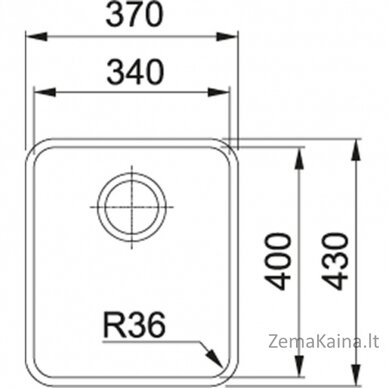 Plautuvė FRANKE Aton ANX 110-34 (122.0336.885) 1