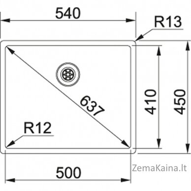 Plautuvė Franke Box BXX 110-50/ BXX 210-50 (127.0375.273 1