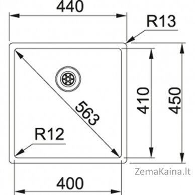 Plautuvė Franke BXX 210/110-40 127.0375.252 1