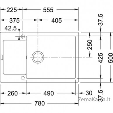 Plautuvė Franke MRG 611-78XL balta 114.0479.022 1