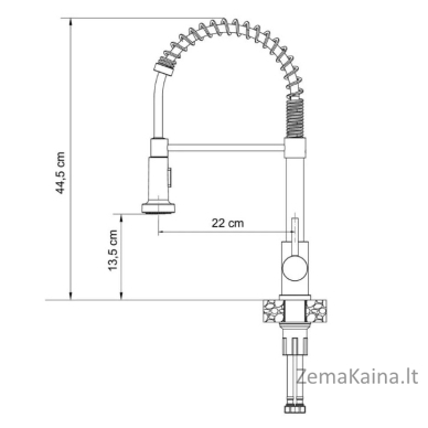 Plautuvės maišytuvas su lanksčia žarna Quadron SALMA, 52137BS 1