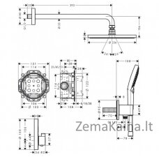 Potinkinė dušo sistema Hansgrohe Raindance S 27951000