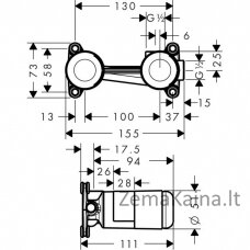 Potinkinė maišytuvo dalis Hansgrohe 13623180