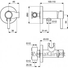 Potinkinis bide maišytuvas Ideal Standard A5809AA, chromo