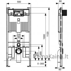 Potinkinis WC rėmas Tece Octa II, 9300502