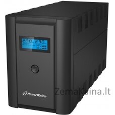 PowerWalker VI 2200 LCD/FR Dviguba konversija (prisijungus) 2,2 kVA 1200 W 4 AC išvestis(ys / čių)