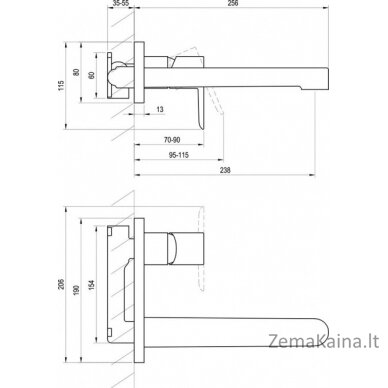 Potinkinis maišytuvas Ravak Puri PU 019.00, X070146 1