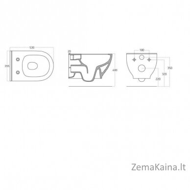 Potinkinis WC komplektas WERIT + BRILLA 174-91101300-00+100614+1703-458 2