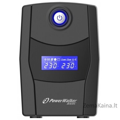 PowerWalker VI 600 STL „Line-Interactive“ 0,6 kVA 360 W 2 AC išvestis(ys / čių) 1