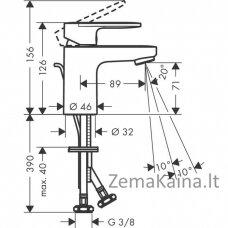 Praustuvo maišytuvas Hansgrohe Vernis Blend 71550670