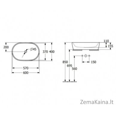 Praustuvas Architectura 60x40 5A266101 1