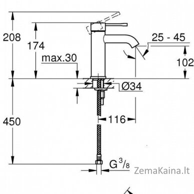 Praustuvo maišytuvas Grohe Essence 23590001 1