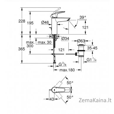 Praustuvo maišytuvas Grohe EUROSMART 23322003, chromo 1