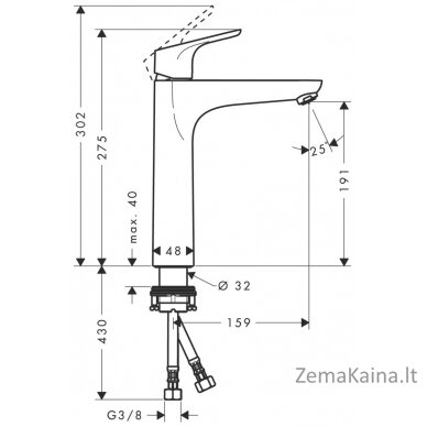 Praustuvo maišytuvas Hansgrohe Focus 31518000 2