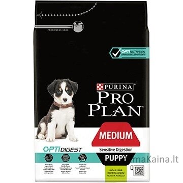 Purina PRO PLAN Medium Puppy Sensitive Optidigest  Šuniukas Ėriena 3 kg