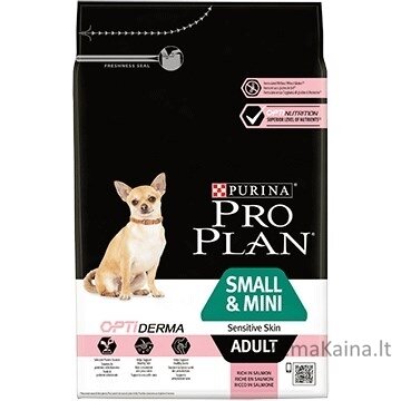 Purina Small & Mini Adult Sensitive Skin with OPTIDERMA 3 kg Lašišos