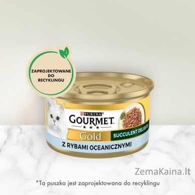 PURINA Gourmet Gold Succulent Delights Ocean fish - drėgno kačių ėdalo - 85g 8