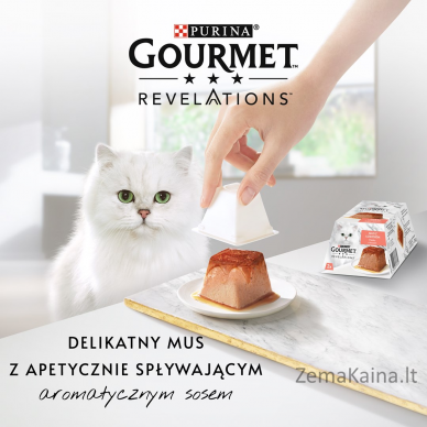 PURINA Gourmet Revelations Lašiša - drėgnas kačių maistas - 2x57 g 2