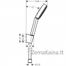 Rankinio dušo ir dušo žarnos komplektas Hansgrohe Pulsify S 24301000, chromas