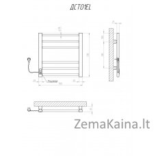 Rankšluosčių džiovintuvas Kosser Step 500x500/6 EL laikmatis baltas