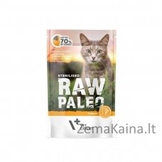 RAW PALEO Adult Cat Sterilized Turkey - šlapias kačių maistas - 100 g