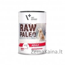 RAW PALEO Adult Monoprotein Beef - šlapias šunų maistas - 400 g