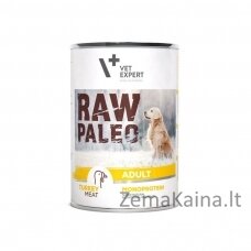 RAW PALEO Adult Monoprotein Turkey - šlapias šunų maistas - 400 g