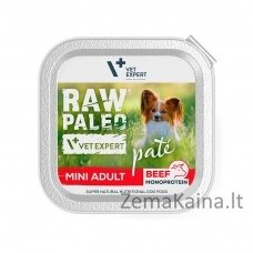 RAW PALEO Pate Mini Adult Beef - šlapias šunų maistas - 150 g