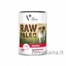 RAW PALEO Puppy Monoprotein Beef - šlapias maistas šuniukams - 400 g