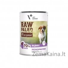 RAW PALEO Puppy Monoprotein Duck - šlapias maistas šuniukams - 400 g