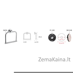 Rankšluosčio žiedas Kaptitan UNO 12 24, chromo