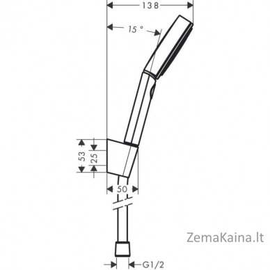 Rankinio dušo komplektas Hansgrohe Pulsify Select S 24302670, juodas matinis 1