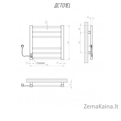 Rankšluosčių džiovintuvas Kosser Step 500x500/6 EL laikmatis baltas 1