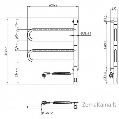 Rankšluosčių džiovintuvas Navin Fouette 480*600 Sensor 10-012033-4860 5