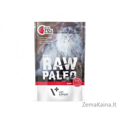 RAW PALEO Adult Cat Beef - šlapias kačių maistas - 100 g