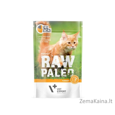 RAW PALEO Adult Cat Turkey - nourriture humide pour chats - 100 g