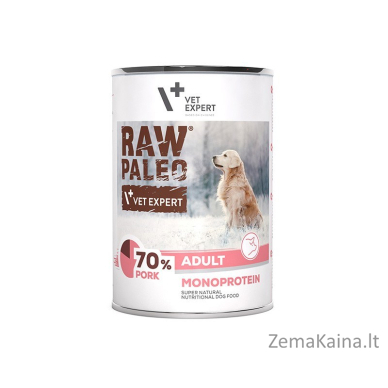 RAW PALEO Adult Monoprotein Pork - šlapias šunų maistas - 400 g 1