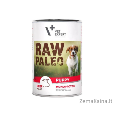 RAW PALEO Puppy Monoprotein Beef - šlapias maistas šuniukams - 400 g