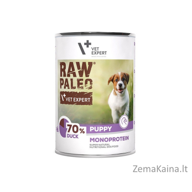 RAW PALEO Puppy Monoprotein Duck - šlapias maistas šuniukams - 400 g