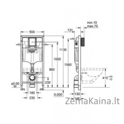 Remas Grohe Rapid SL WC 1,13m 38536001